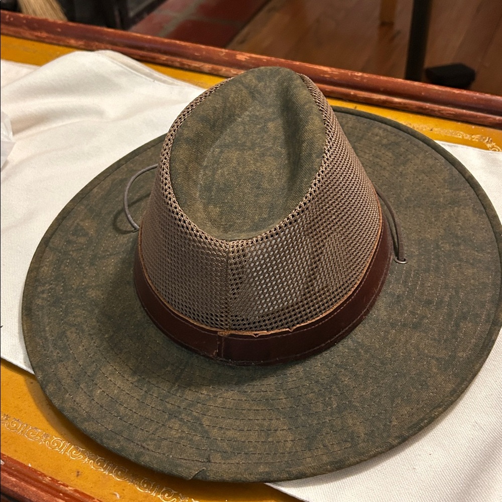 Henschel hat company Green and Brown Mesh Safari Hat